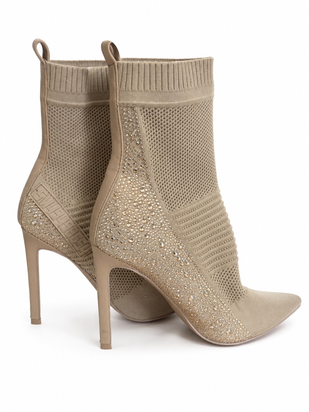 Steve Madden Knit Sock Booties in Taupe
